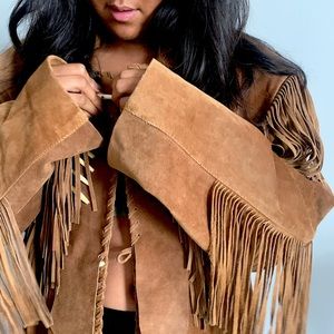 Vintage Suede Fringe Jacket
